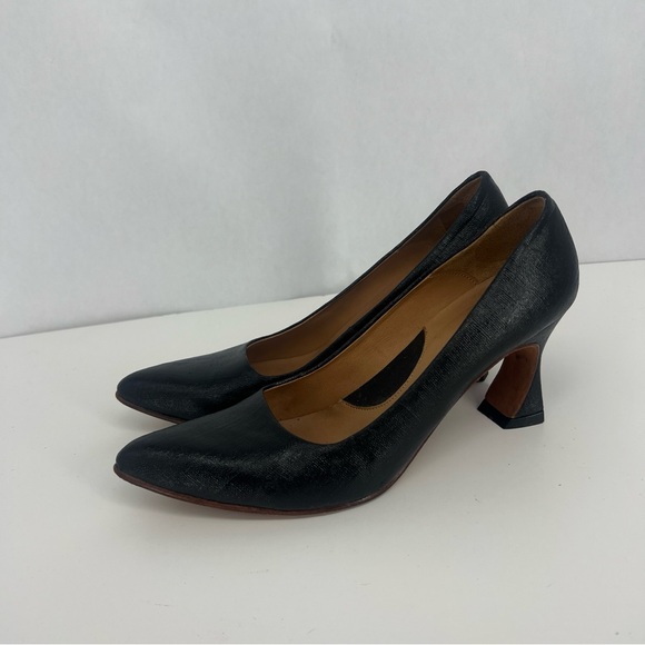 John Fluevlog | Black Textured Heels - Picture 8 of 14